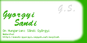 gyorgyi sandi business card